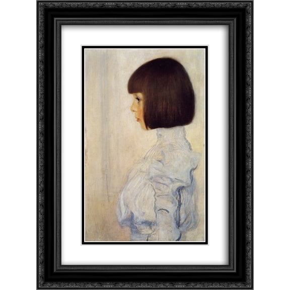 Gustav Klimt 2x Matted 20x24 Black Ornate Framed Art Print 'Portrait of Helene Klimt'