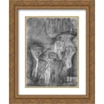thumbnail image 1 of Gustav Klimt 2x Matted 20x24 Gold Ornate Framed Art Print 'Painted composition draft Jusisprudenz', 1 of 2