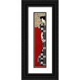 thumbnail image 1 of Gustav, Klimt 6x14 Black Ornate Wood Framed with Double Matting Museum Art Print Titled - Woman and Tree II (Red), 1 of 4