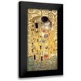 thumbnail image 1 of Gustav, Klimt 9x14 Black Modern Framed Museum Art Print Titled - The Kiss, 1 of 5