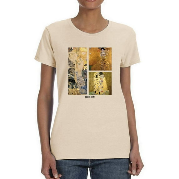 Gustav Klimt Art T-Shirt Women -Smartprints Designs, Female XX-Large
