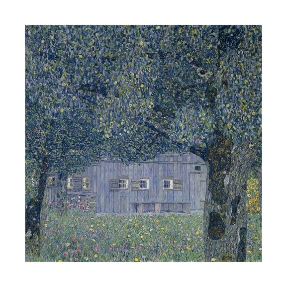 Gustav Klimt 'Farmhouse In Upper Austria' Canvas Art