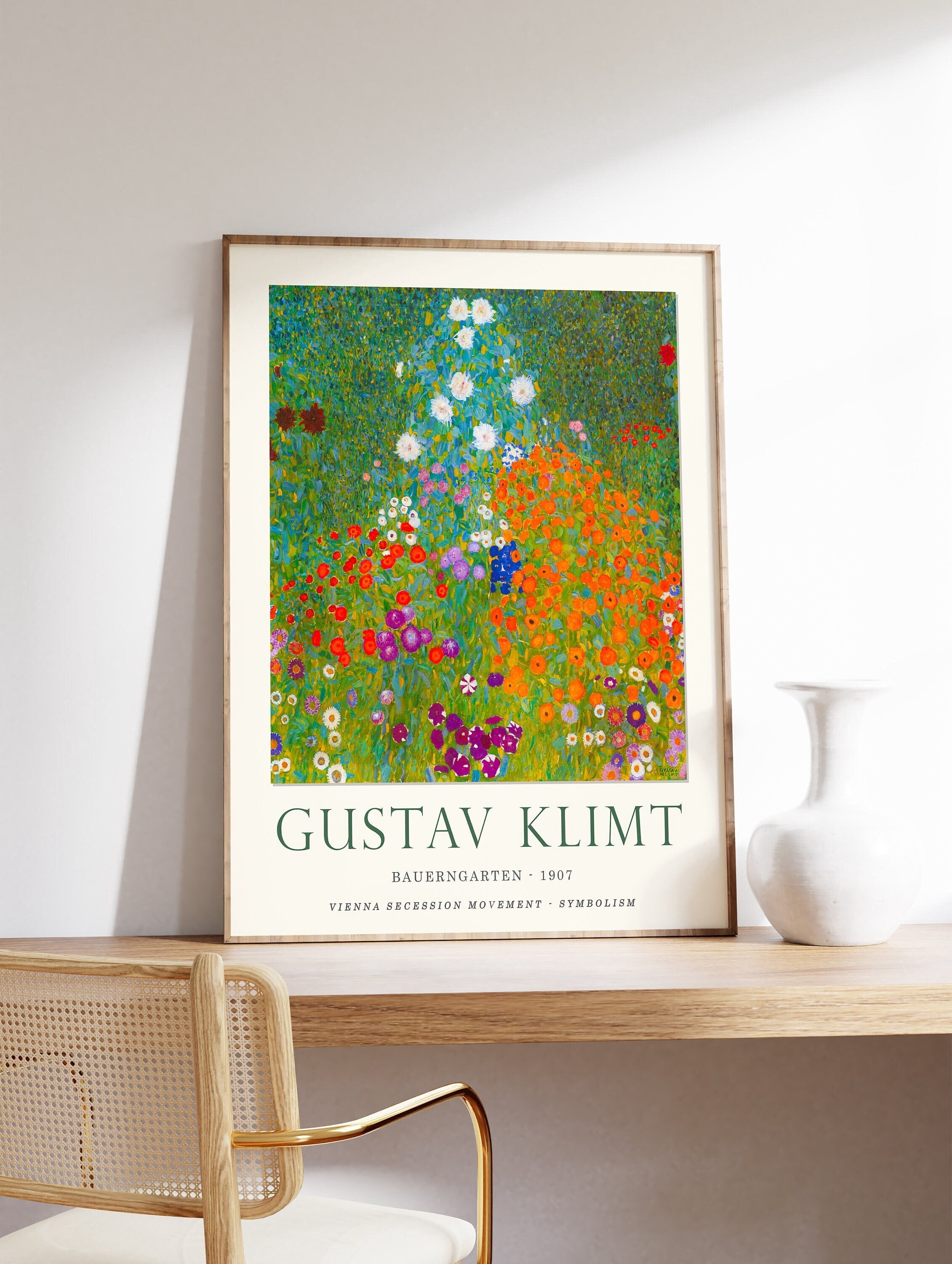 Printable Sign Photo Gustav Klimt Flower Garden Poster, Art Nouveau Print , Poster Print ...