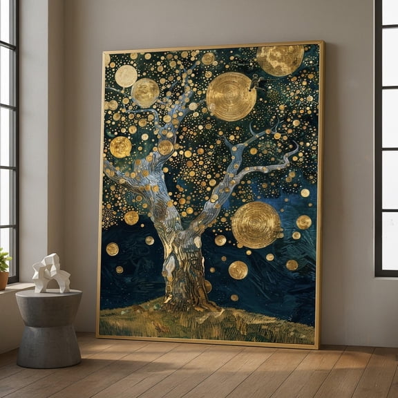 Gustav Klimt Golden Tree Wall Art Print, Unframed Paper Poster 8x10in