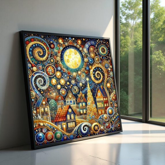 Poster Gustav Klimt Mère Et Enfant - Tirage D'art Mat, Couleurs Vives, Style Art Nouveau