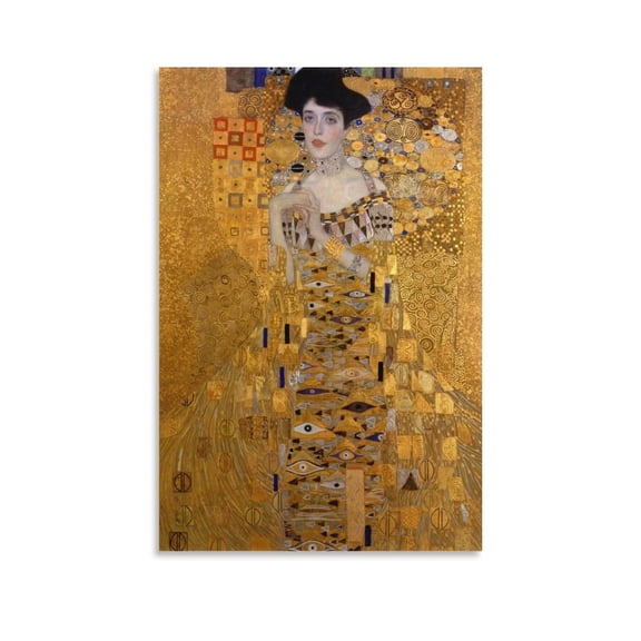 Gustav Klimt Painting Poster Portrait Of Bloch Home Decor Poster Wall Art Hanging Picture Print Bedroom Decorative Painting Posters Room Aesthetic 12x18inch(30x45cm)