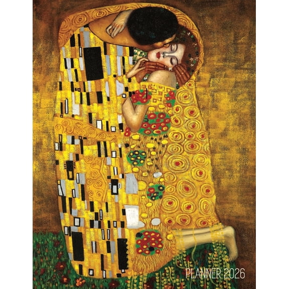 Gustav Klimt Planner 2026: The Kiss Daily Organizer (12 Months) Romantic Gold Art Nouveau Painting Austrian Art Monthly , (Paperback)