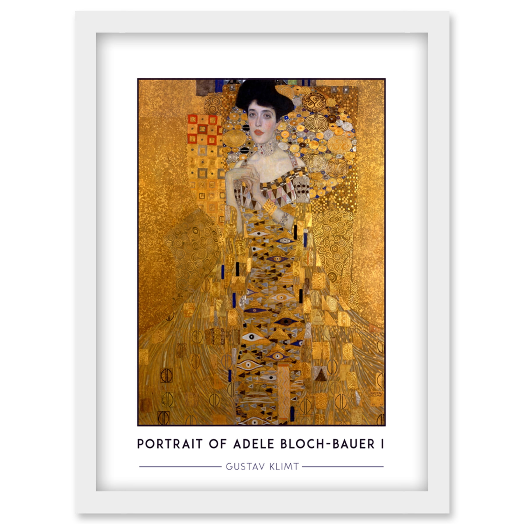 Gustav Klimt Portrait Of Adele Bloch-Bauer I The Lady in Gold Painting ...