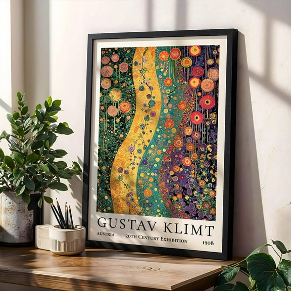 Gustav Klimt Tree of Life Poster Decorative Floral Wall Art Gold Modernist Print Poster Austrian Vienna Style Botanical Abstract Wall Art Print Poster, Size 24x36 UNFFRAMED F03.1.6l1570