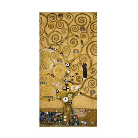 Trademark Fine Art Gustav Klimt Tree Of Life Soclet Frieze 1905 Canvas Wall Art - 16x32