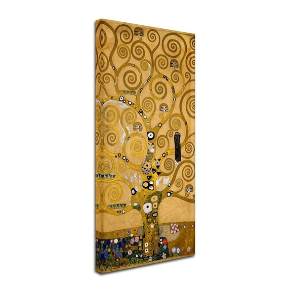 Trademark Fine Art Gustav Klimt Tree Of Life Soclet Frieze 1905 Canvas Wall Art - 12x24
