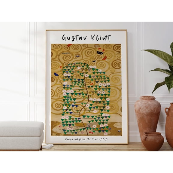 Gustav Klimt Tree of Life Wall Art Gold Abstract Art
