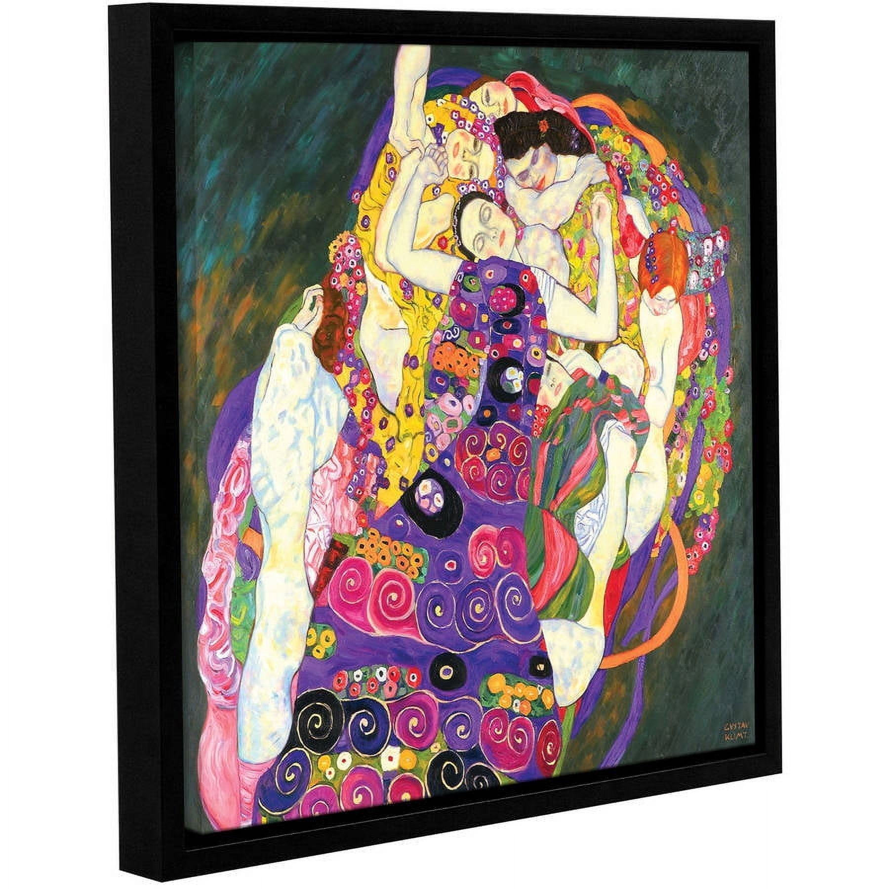 Gustav Klimt "Virgins" Floater Framed Gallery-Wrapped Canvas