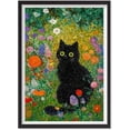 thumbnail image 1 of Gustav Klimt Wall Art, Gustav Klimt Garden Cat Print, Klimt Flowers Cat Poster, Gustav Klimt Poster, Black Cat Art, Floral Print, Funny Cat Print, Funny Gift, Home Decor Poster, 1 of 7