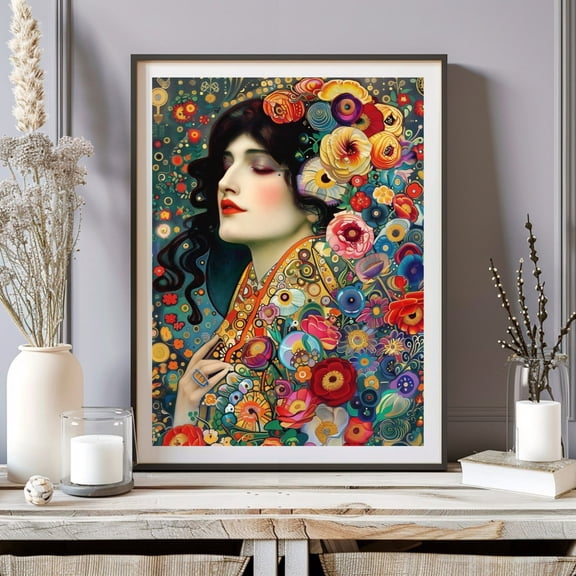 Gustav Klimt Woman Portrait Modern House Wall Decor V2, Unframed Poster