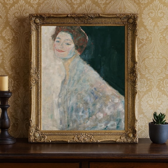 Gustav Klimt Woman Portrait Vintage Bohemian Wall Art Home Decor, 12x18 UNFRAMED