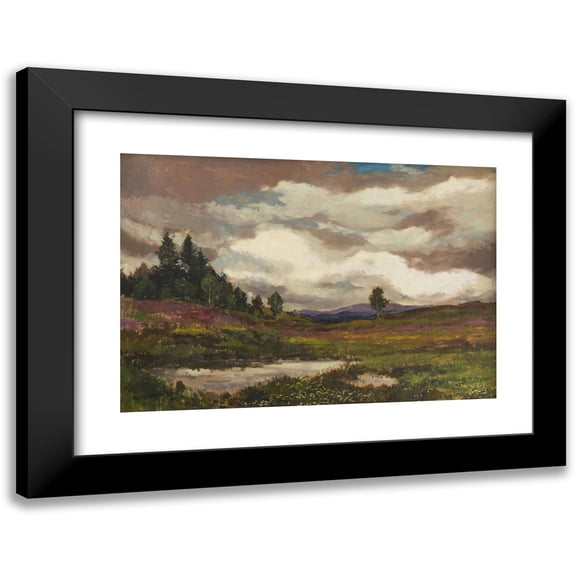 Gustav Macoun 14x11 Black Modern Framed Museum Art Print Titled - A Landscape with Heathland