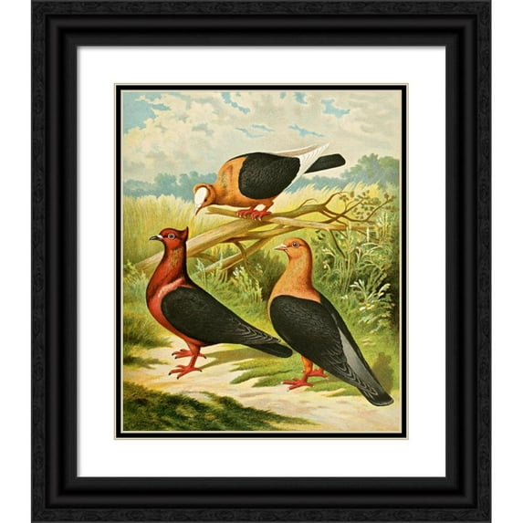 Gustav Prütz 12x14 Black Ornate Wood Framed Double Matted Museum Art Print Titled: C. Illyria (1884-1886)