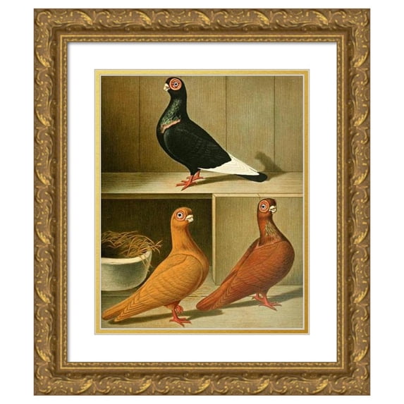 Gustav Prütz 12x14 Gold Ornate Wood Frame and Double Matted Museum Art Print Titled - C. Minimum Barbarica (1884-1886)