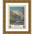thumbnail image 1 of Gustav Wilhelm Krollmann 11x14 Gold Ornate Wood Frame and Double Matted Museum Art Print Titled - Rainier National Park (1920), 1 of 4