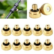 Gustave 10/20/30Pcs Brass Misting Nozzles 0.012 Orifice 10/24 UNC Water Mister Sprinkle Atomizing Nozzles For Outdoor Cooling System
