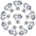 thumbnail image 1 of Gustave 10 Pack Cabinet Knobs Drawer Knobs Clear Crystal Dresser Pulls 30mm Diamond Knobs for Kitchen Bathroom Cabinet Drewers, 1 of 10