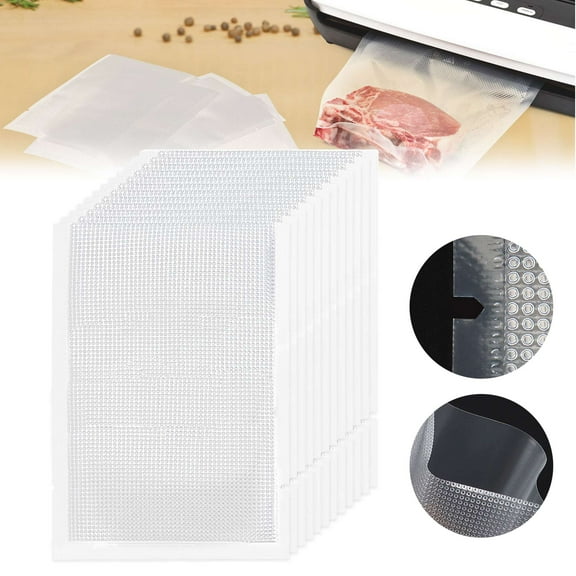 Gustave 100 Pcs Food Vacuum Sealer Bags 4.7x3.1 inch Small Plastic Heat Seal Food Saver Storage Packaging Bags with Tear Notches
