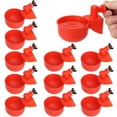 thumbnail image 1 of Gustave 12 Pack Chicken Water Cups 3/8" Thread Automatic Poultry Waterer Feeder Watering Cup Kit Drinking Bowls for Chicken Ducks Goose Turkey, 1 of 9
