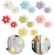 Gustave 14Pcs 3D Flower Fridge Magnets Cute Colorful Small Decorative Magnets for Refrigerator Whiteboard Kitchen Office Locker