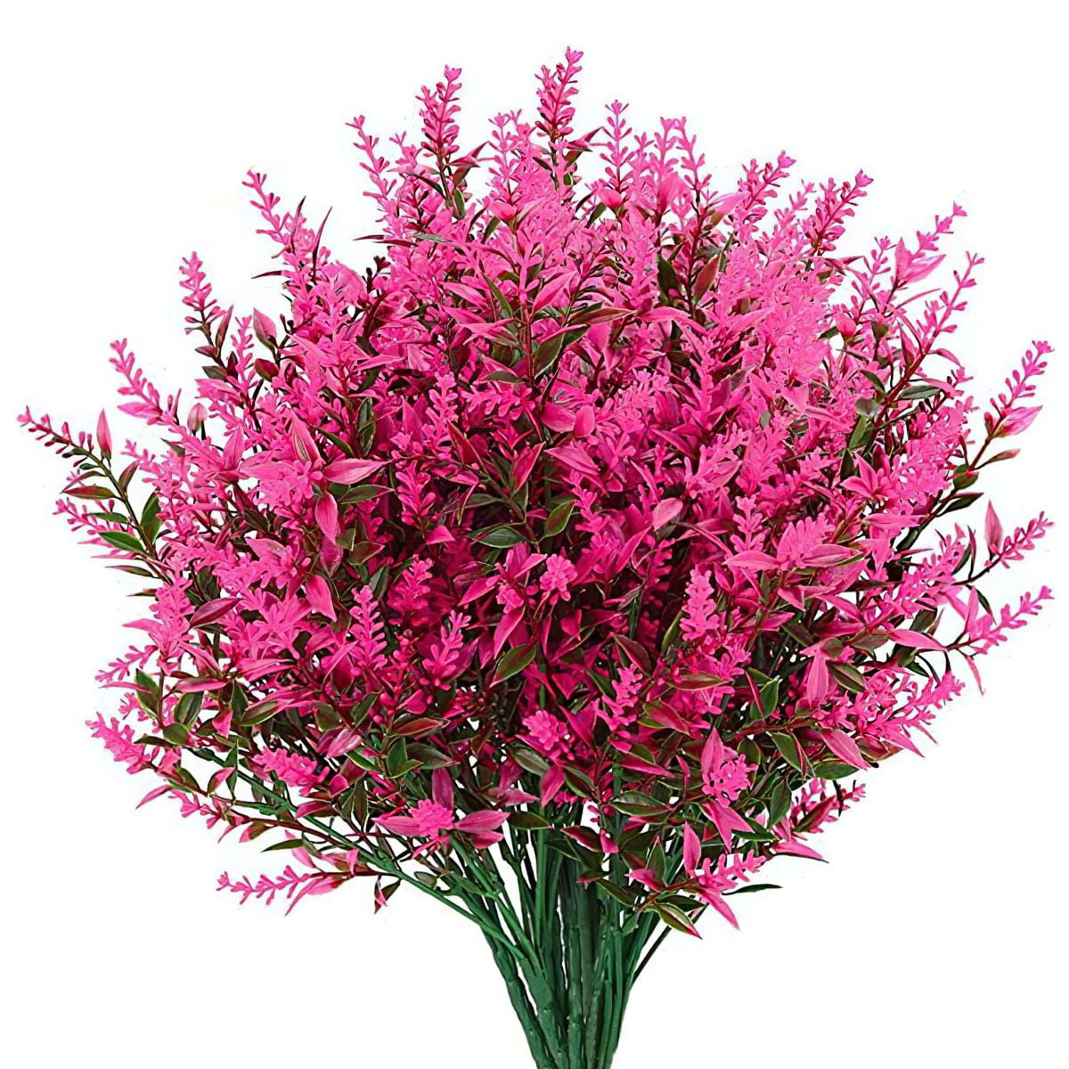 Gustave 16 Bundles Artificial Flowers Outdoor UV Resistant Fake Plants Faux Lavender Flower for Outside Porch Indoor Home Window Vase Decoration
