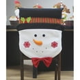 thumbnail image 1 of Gustave 1Pack Christmas Chair Cover Soft Santa Snowman Chair Back Covers for Dining Room Holiday Party Home Decor Chair Slipcovers "Snowman", 1 of 3