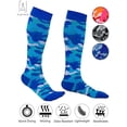 thumbnail image 1 of Gustave 1Pair Camo Compression Socks Nursing Performance Socks for Edema,Diabetic, Varicose Veins,Running Marathon Camouflage Pressure Socks "Blue, L/XL", 1 of 6