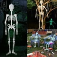 thumbnail image 1 of Gustave 2-Pack 5FT Poseable Human Skeleton Halloween Decoration Full Body Life-Size Luminous Skeleton Prop Halloween Outdoor Yard Haunted House Decor, 1 of 9