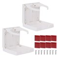 thumbnail image 1 of Gustave 2 Pack Adjustable Folding Boat Cup Holder Drink Holders with Screws & Stickers for Outdoor, Home, Car, RV (White), 1 of 7