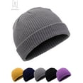 thumbnail image 1 of Gustave 2-Pack Beanie Hat Men Women Classic Knit Cuffed Plain Cap Winter Warm Ski Knitted Skull Hat Unisex "Gray", 1 of 9