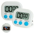 thumbnail image 1 of Gustave 2 Pack Digital Kitchen Timers Magnetic Loud Alarm Electronic Countdown Timers with Large LCD Display and Stand for Cooking, Baking, Study, Exercise, Classroom (Battery Included), 1 of 8