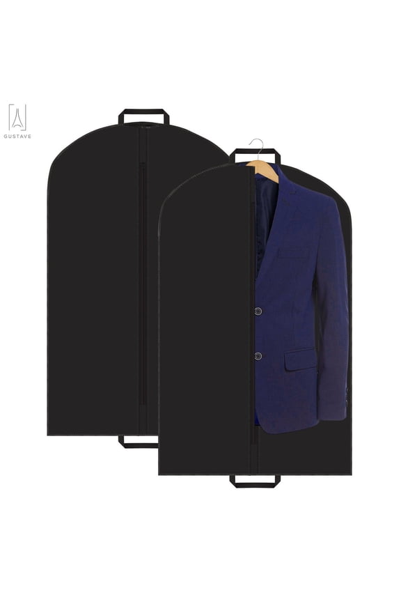 2 Pack Garment Bags for Storage Dust-Proof Suit Bags Garment Cover with Zipper for Clothes Dress Jackets Coats Suits T-Shirt