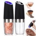 thumbnail image 1 of Gustave 2 Pack Gravity Electric Pepper and Salt Grinder Set Battery Operated Automatic Pepper Salt Mill Grinders with LED Light, Adjustable Coarseness, 1 of 8