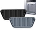 thumbnail image 1 of Gustave 2 Pack Silicone Refrigerator Drip Catcher Tray Cuttable Fridge Water Dispenser Drip Mat Pan Non-slip Mini Protect Water Spills Splashes Pad "Black & Gray", 1 of 9