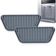 thumbnail image 1 of Gustave 2 Pack Silicone Refrigerator Drip Catcher Tray Cuttable Fridge Water Dispenser Drip Mat Pan Non-slip Mini Protect Water Spills Splashes Pad "Gray", 1 of 9