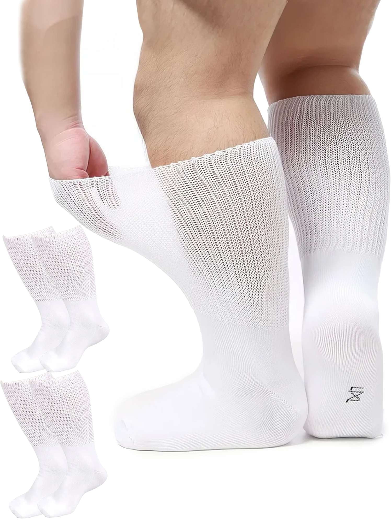Gustave Pairs Extra Wide Diabetic Socks for Men Women Swollen