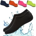 thumbnail image 1 of Gustave 2 Pairs Skin Water Barefoot Shoes Aqua Beach Socks Yoga Exercise Pool Swim Slip On Surf for Men Women (XL, Black), 1 of 8
