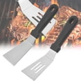 thumbnail image 1 of Gustave 2 Pieces Small Spatulas Stainless Steel Metal Mini Serving Spatula Heat-Resistant Slotted Spatula Turner Set for Kitchen Use, Cooking Pancakes Brownie Cookie, 1 of 7