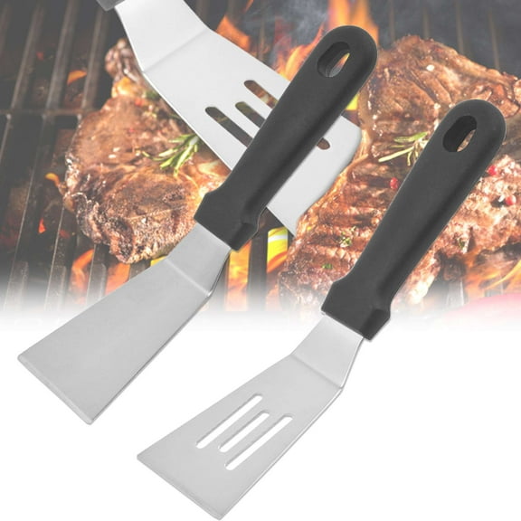Gustave 2 Pieces Small Spatulas Stainless Steel Metal Mini Serving Spatula Heat-Resistant Slotted Spatula Turner Set for Kitchen Use, Cooking Pancakes Brownie Cookie