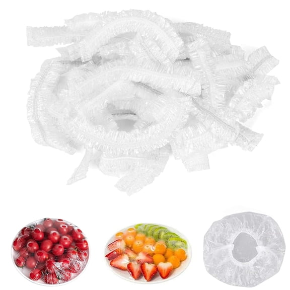 Gustave 200Pcs Elastic Bowl Covers Reusable Plastic Wrap Fresh Keeping Bags Universal Kitchen Plate Dish Food Storage Covers