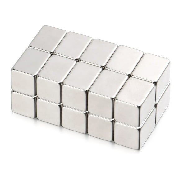 Gustave 20Pcs 0.6x0.4x0.4 Inch Neodymium Magnets Rare Earth Craft Block Magnets N38 Refrigerator Magnets for Office Science Fridge Whiteboard