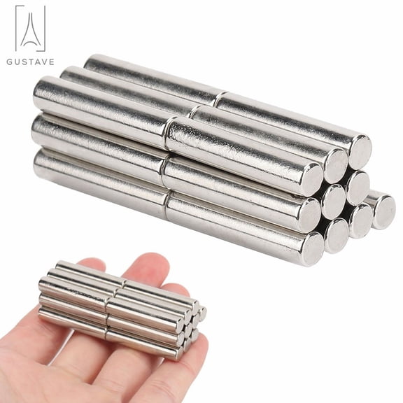 Gustave 20Pcs 30mm x 6mm Neodymium Magnets Round Cylinder Super Strong Blocks Rare Earth Magnets N45 with a Box