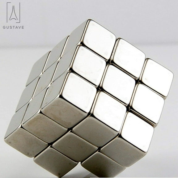 Gustave 20Pcs Cube Neodymium Magnets, 10x10x10mm Rare Earth Craft Block Square Magnets Refrigerator Magnets for Office Science Fridge Whiteboard