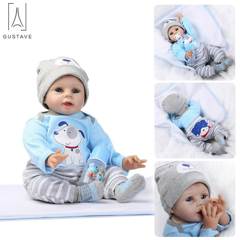 Bebe boneca reborn menino 2357cm full vinyl silicone reborn baby boy dolls  toys for child gift can bathe - AliExpress