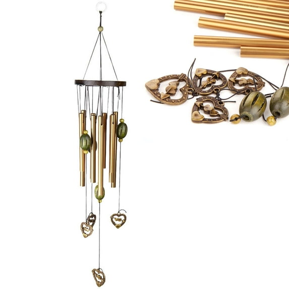 Gustave 23.6" Wind Chimes Outdoor Garden Hanging Windchimes Decor with 9 Aluminium Alloy Tubes Memorial Sympathy Birthday Gifts for Outside Home